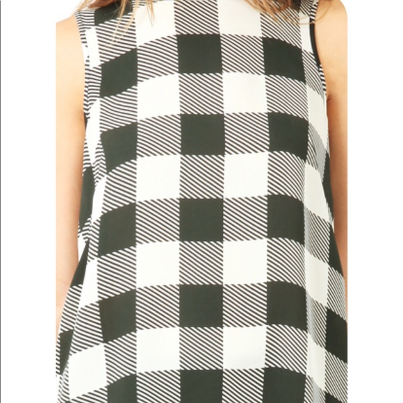 Rag & bone green white checker plaid print silk wrap sheer open back tank top - Picture 4 of 12
